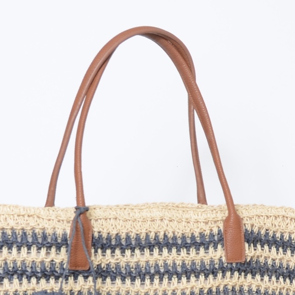 **Large Straw Beach Bag** NWOT - Picture 5 of 5